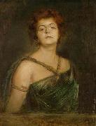 Franz von Lenbach Portrait einer Dame oil on canvas